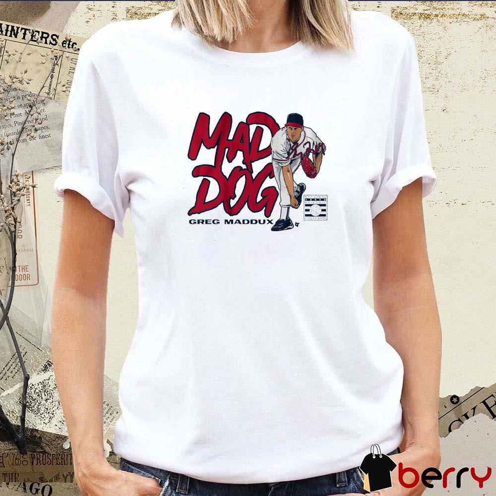 Greg Maddux Mad Dog Atlanta Braves National Baseball Hall Of Fame Graphic Signature t-shirt