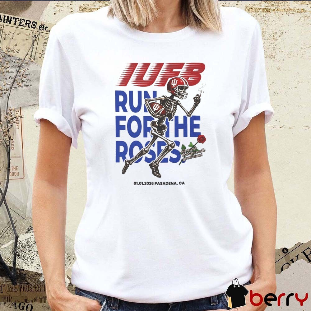 Indiana Hoosiers Run For The Roses January 1, 2026 Rose Bowl Pasadena, CA Skeleton t-shirt