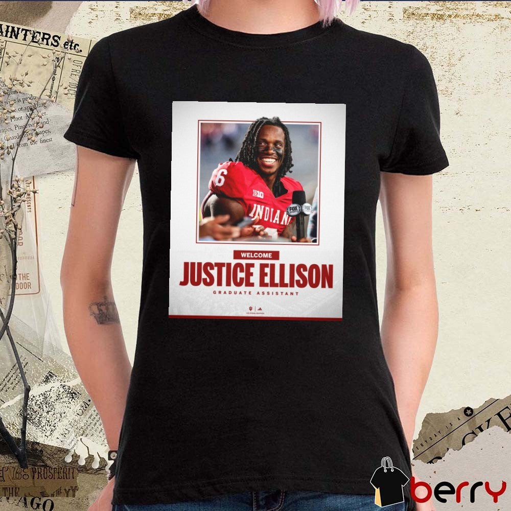 Indiana Hoosiers football Welcome to Hoosier Nation Justice Ellison Graduate Assistant Poster t-shirt