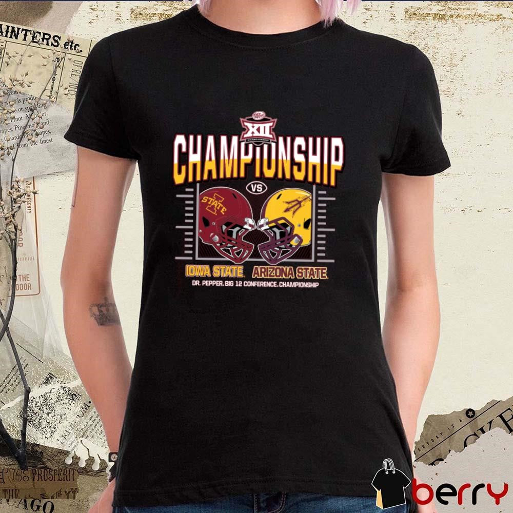 Iowa State Vs Arizona State Champion 2024 Big 12 Conference Championship Helmet to Helmet t-shirt