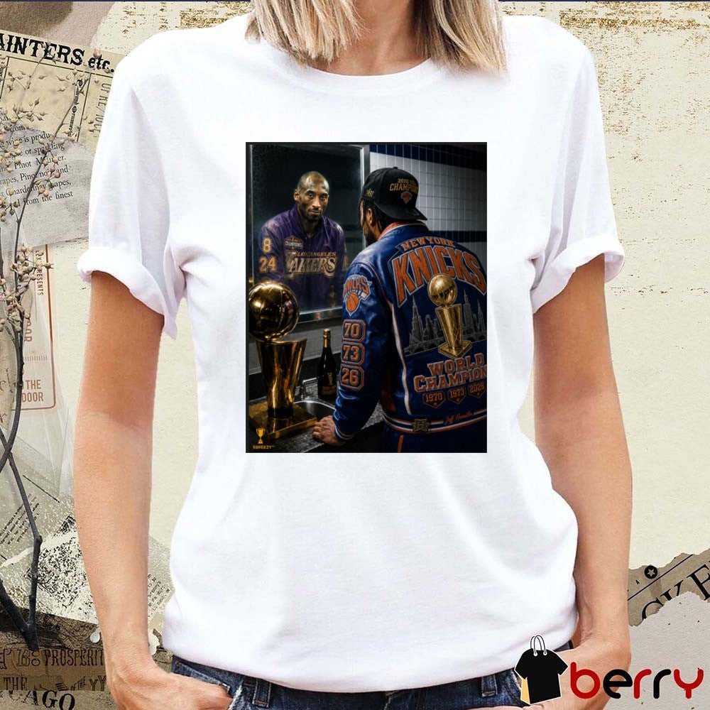 JB Kobe Jalen Brunson Knicks and Kobe Bryant Lakers Mirror NBA 2026 t-shirt
