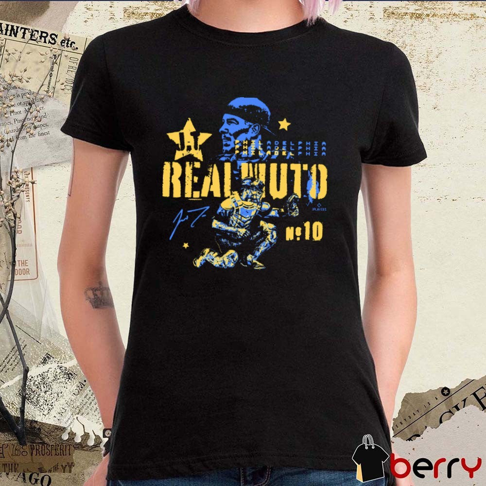 JT Realmuto Real Deal Grunge No 10 Philadelphia Phillies MLPBA Signature t-shirt