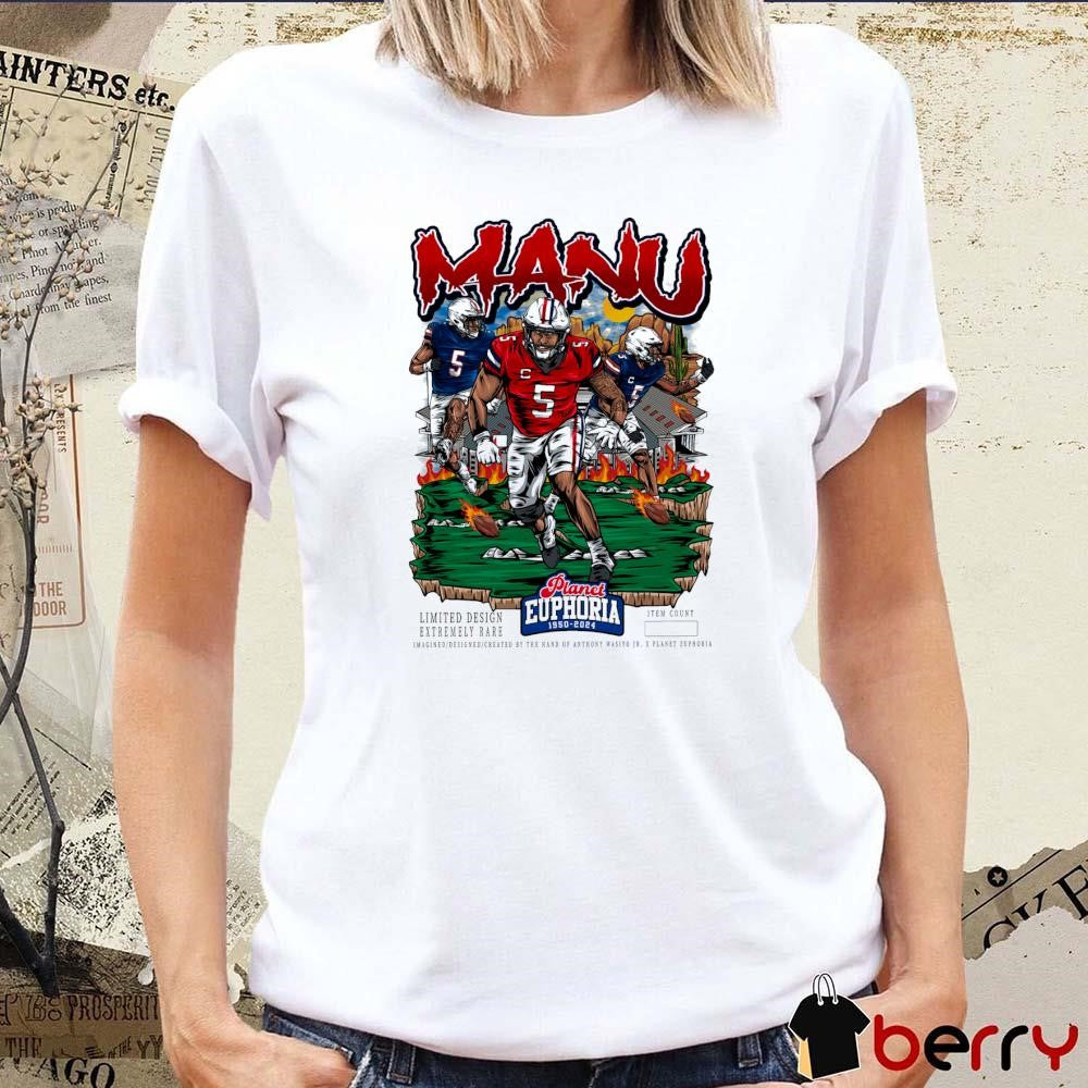 Jacob Manu Arizona Wildcats Planet Euphoria Artwork t-shirt
