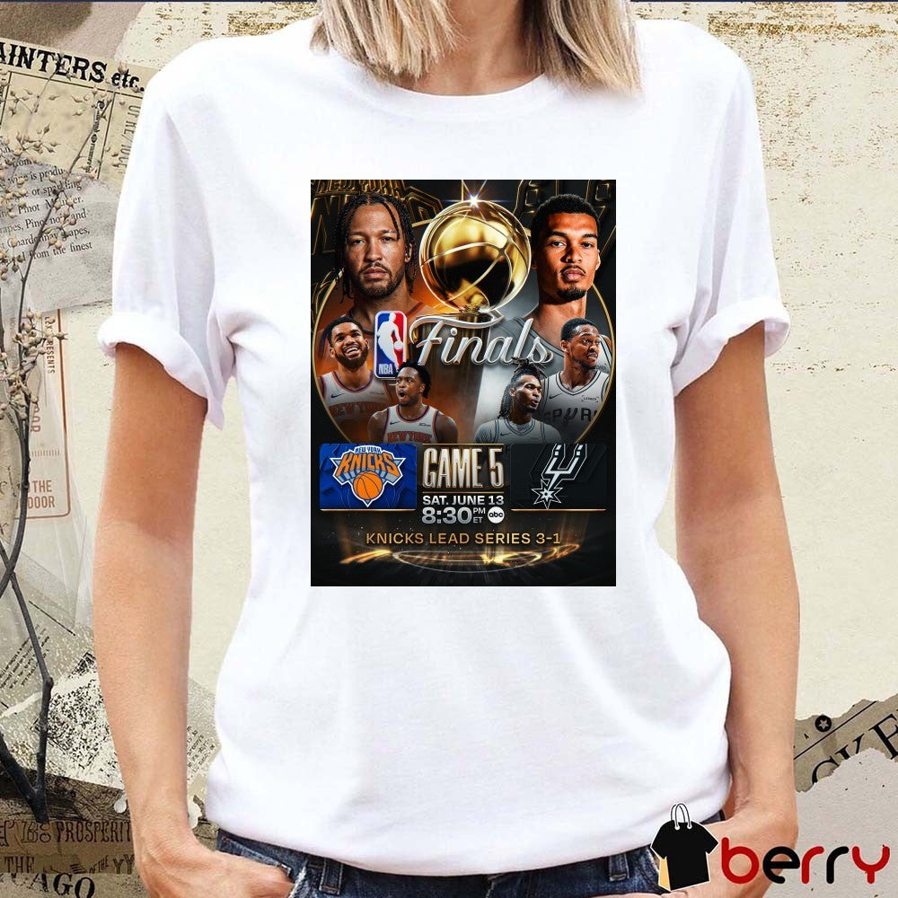 Jalen Brunson and OG Anunoby New York Knicks Vs San Antonio Spurs Game 5 June 13 2026 Poster t-shirt