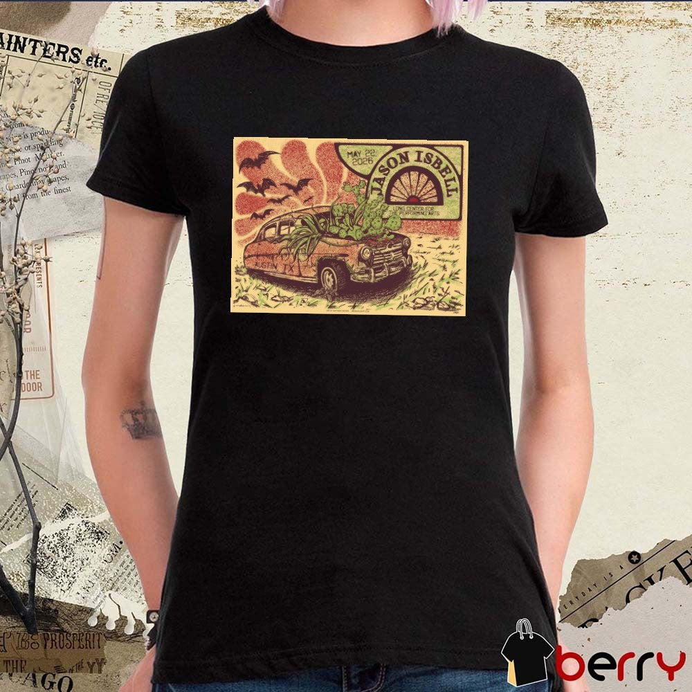 Jason Isbell In Austin TX On May 22 2026 Long Center For The Performing Arts Poster t-shirt