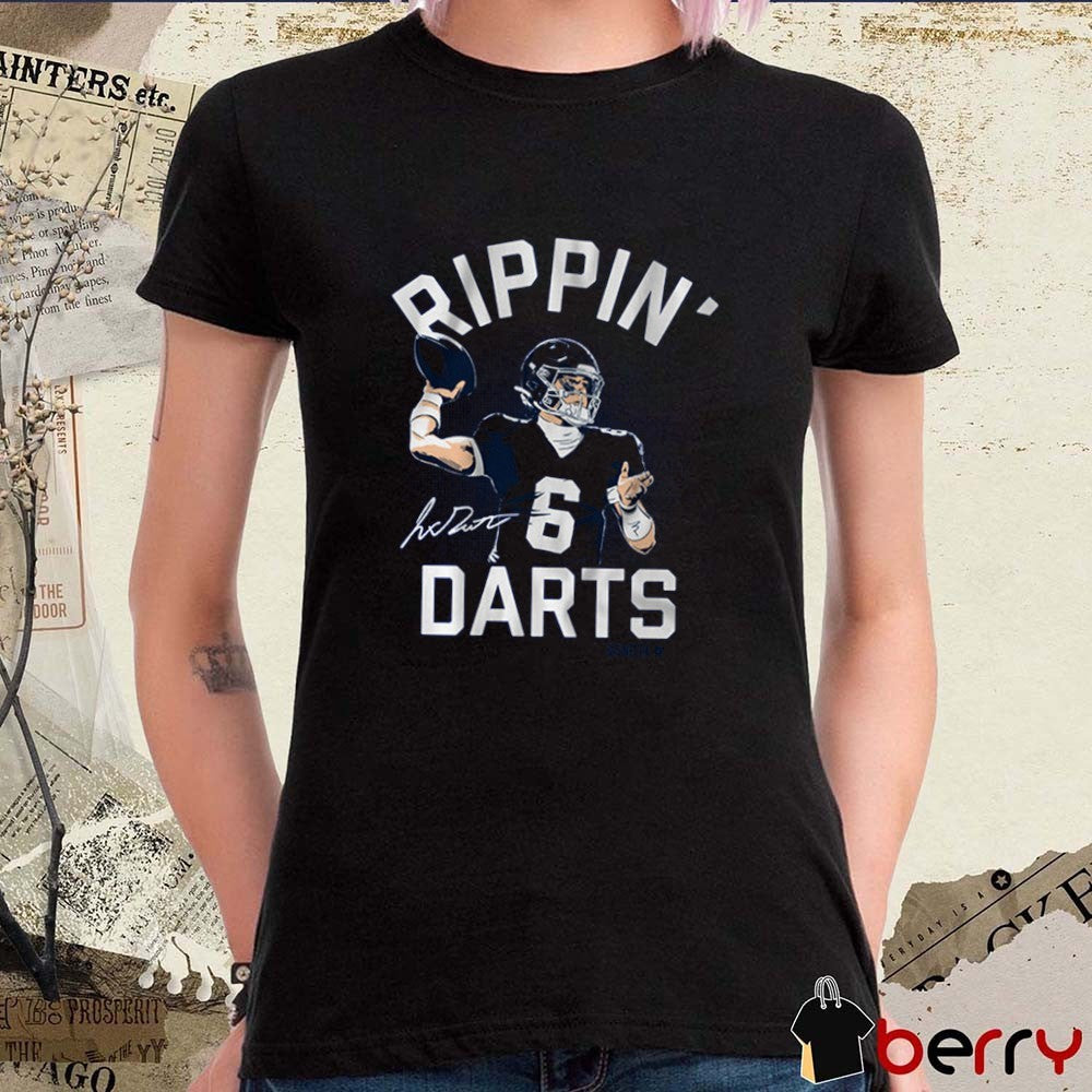 Jaxson Dart Rippin’ Darts New York Giants NFL Football Signature t-shirt
