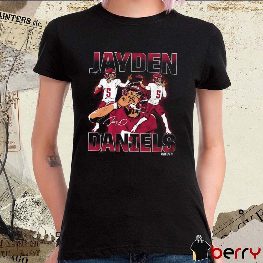 Jayden Daniels Masterpiece Washington Commanders NFL Football Signature t-shirt