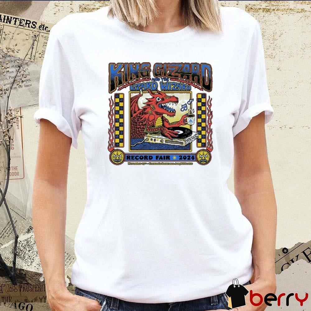 King Gizzard And The Lizard Wizard Germania Insurance Amphitheater Austin TX Nov 15 2024 Show t-shirt