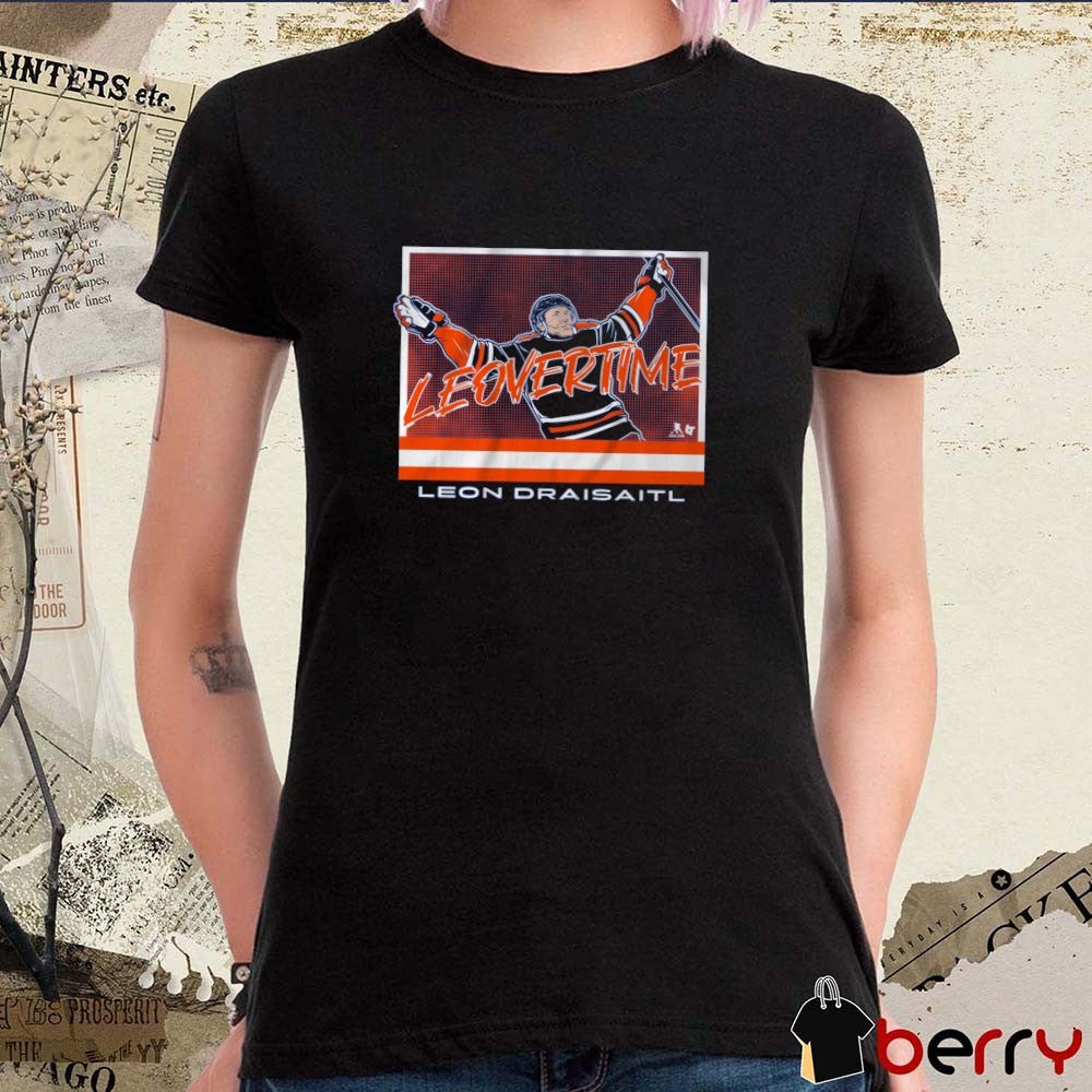 Leon Draisaitl Leovertime Edmonton Oilers Hockey Painting t-shirt