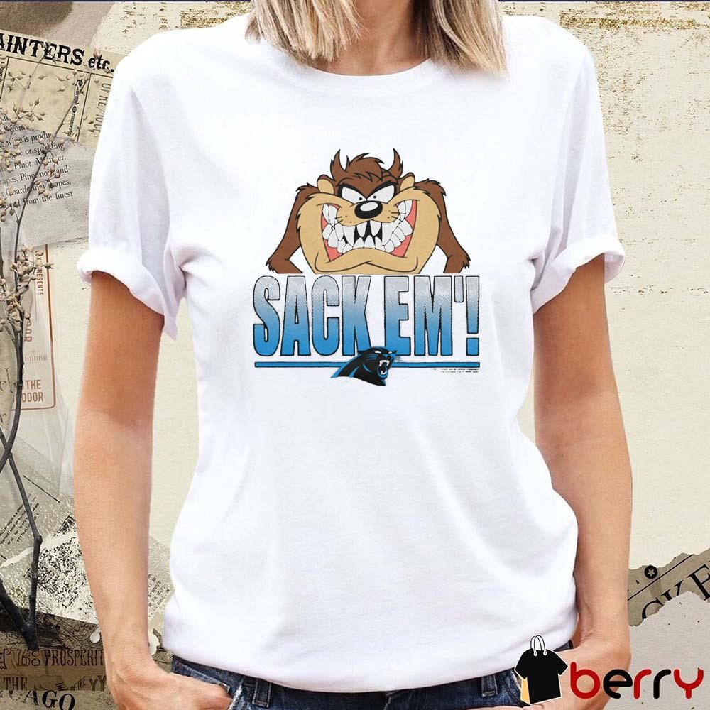 Looney Tunes Taz Sack Em’ x Carolina Panthers NFL 2024 t-shirt