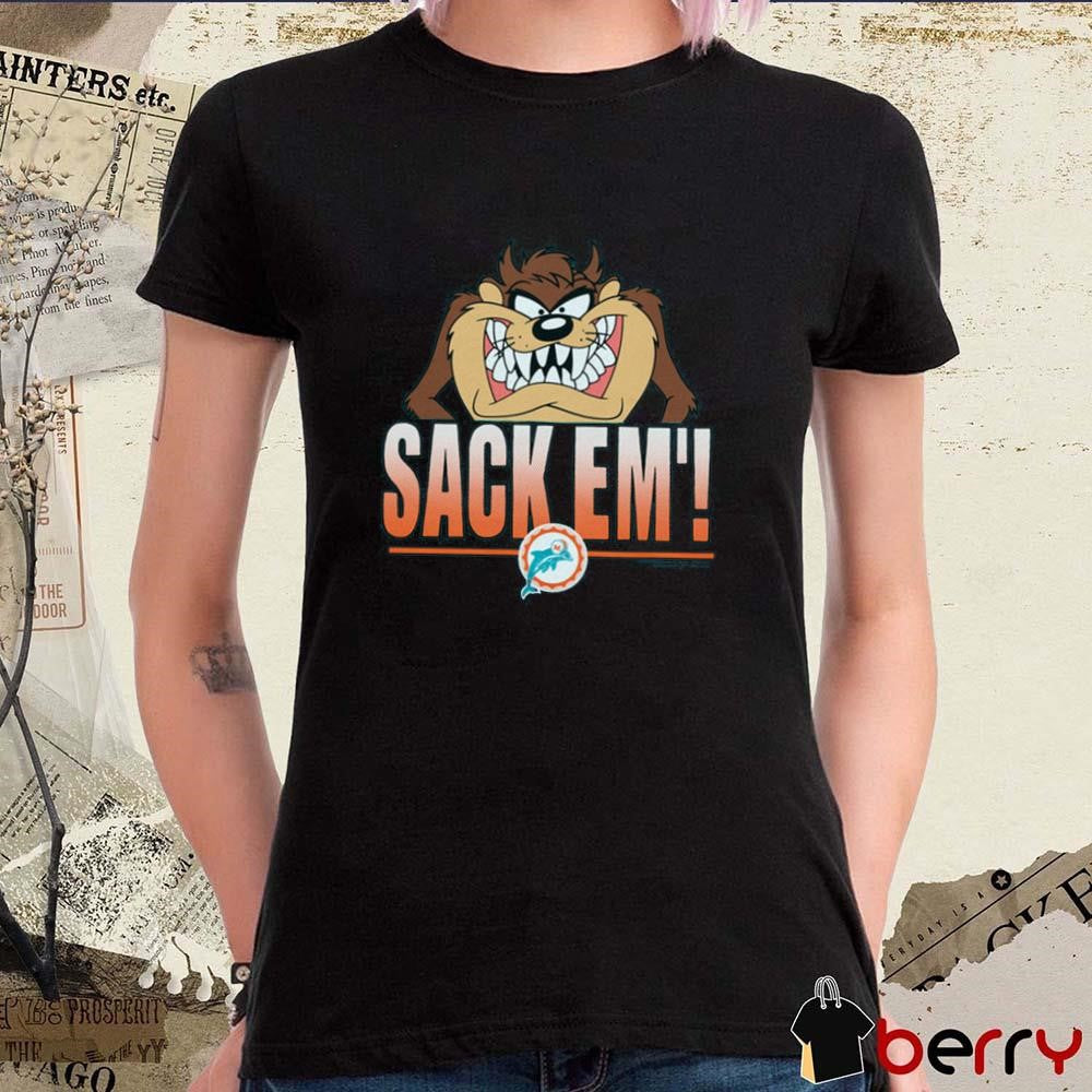 Looney Tunes Taz Sack Em’ x Miami Dolphins NFL 2024 t-shirt