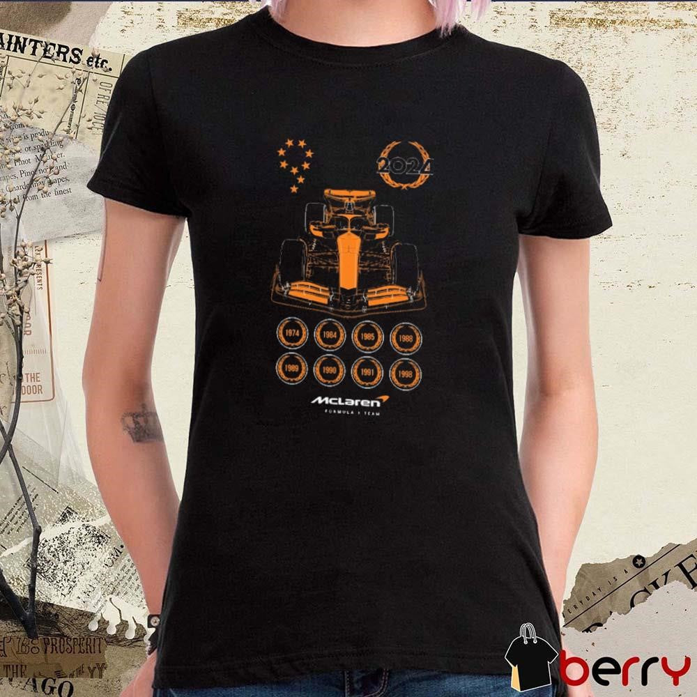 McLaren F1 Team 2024 Constructors’ Cup Champion Race Way 1974-1998 t-shirt