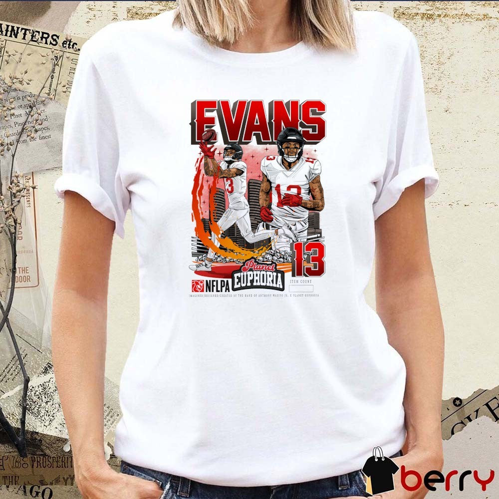 Mike Evans V2 Tampa Bay Buccaneers NFL Planet Euphoria Art t-shirt