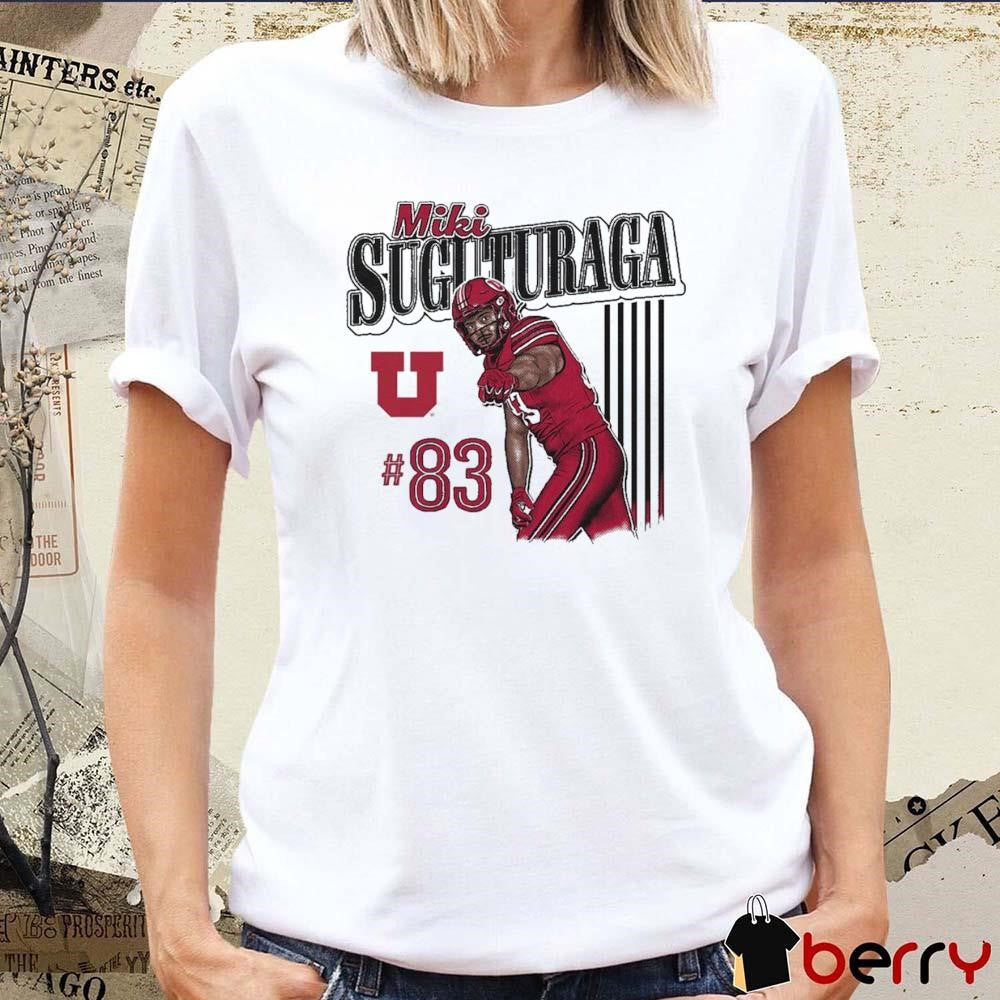Miki Suguturaga #83 Utah Utes Football Cartoon t-shirt