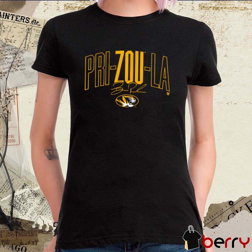 Missouri Tigers Football NCAA Beau Pribula Pri-Zou-La Signature t-shirt