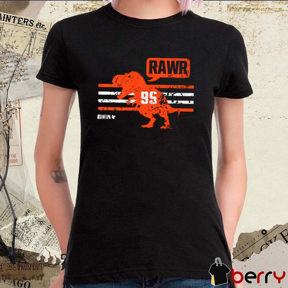 Myles Garrett Rawr 95 Cleveland Browns NFL Football Painting t-shirt