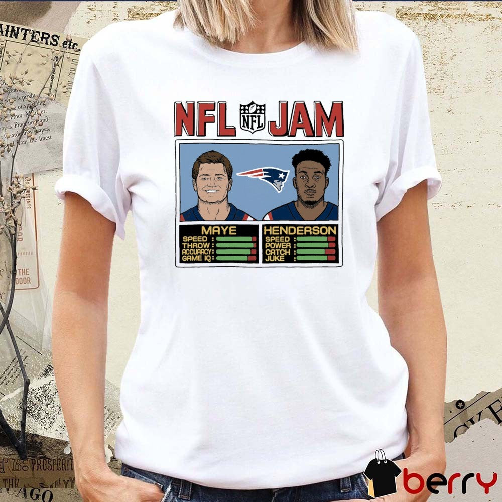NFL Jam Drake Maye and TreVeyon Henderson New England Patriots Homage t-shirt