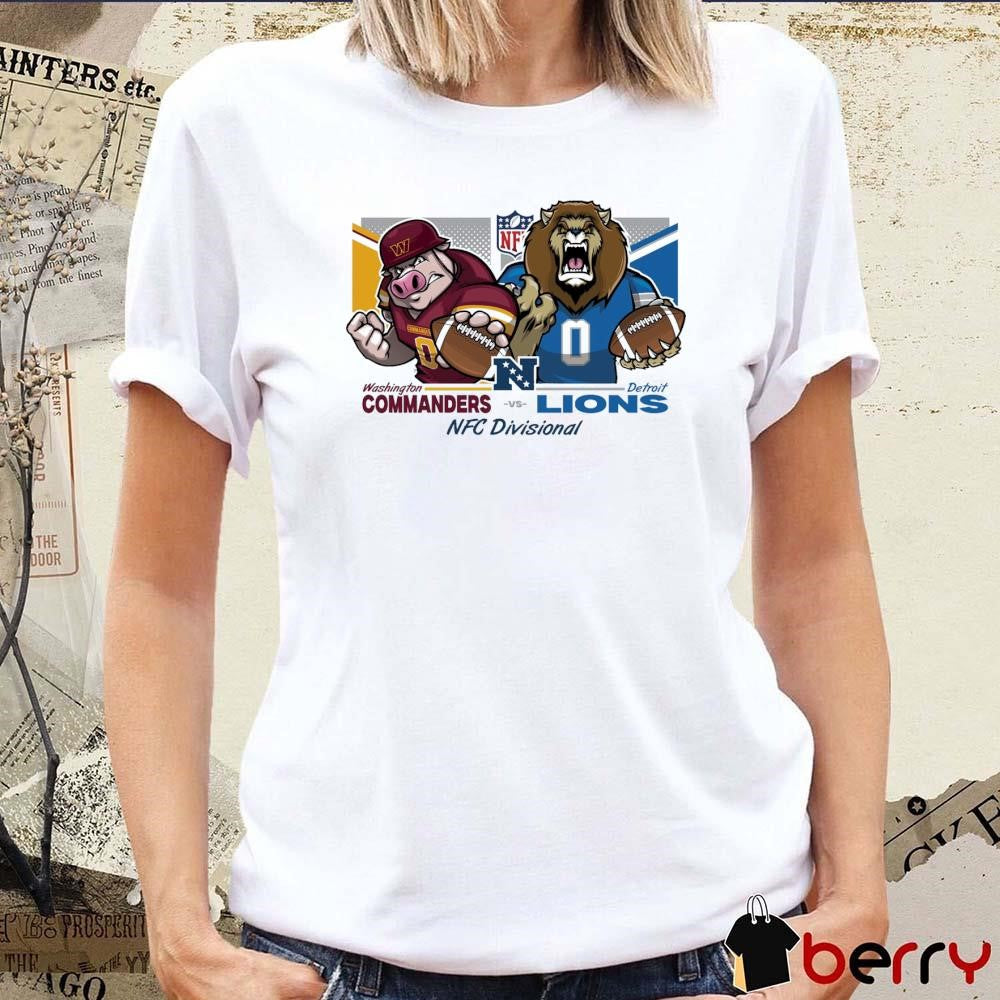 NFL Washington Commanders Vs Detroit Lions NFC Divisional Matchups Mascot t-shirt