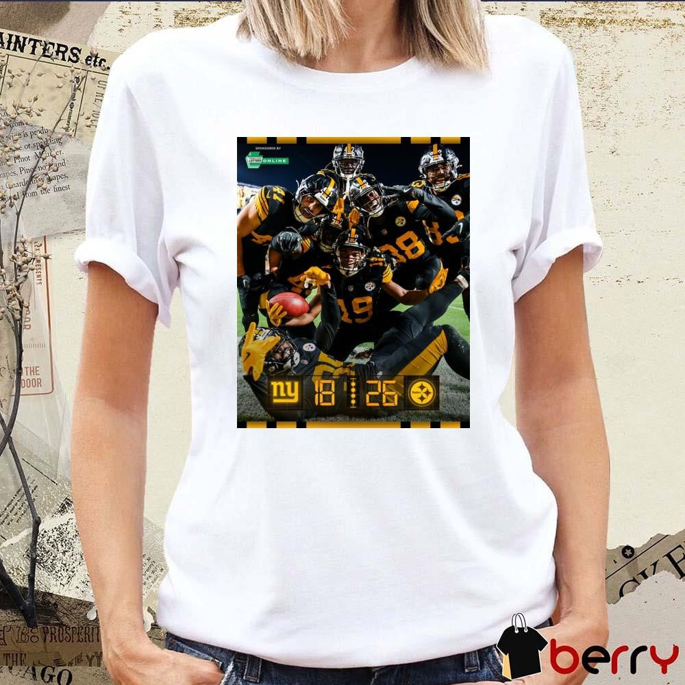 New York Giants at Pittsburgh Steelers Giant DUB HereWeGo Poster t-shirt