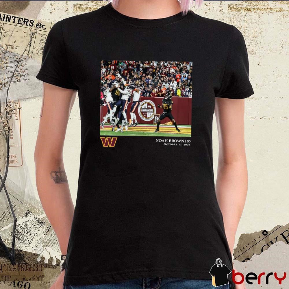 Noah Brown Washington Commanders NFL Flash Features Week 8 Oct 27 2024 t-shirt