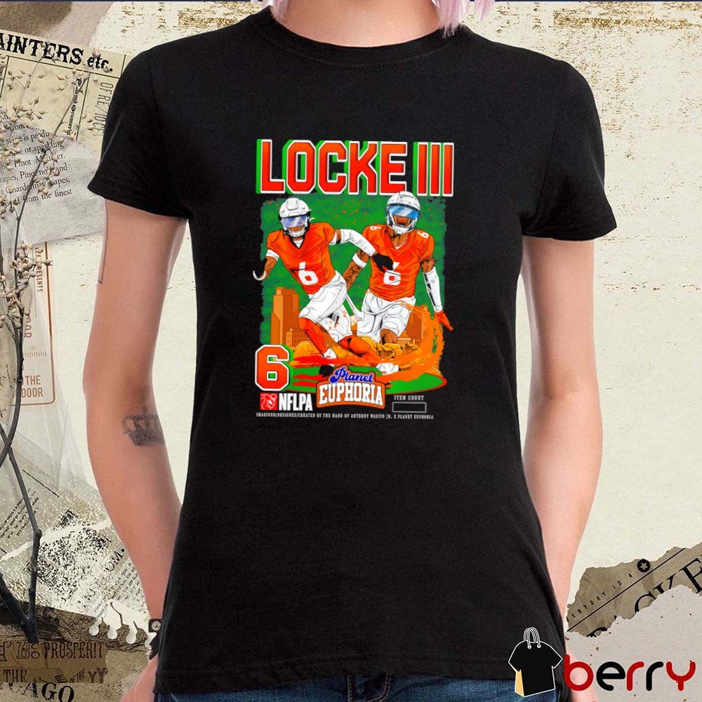 PJ Locke III Denver Broncos NFL Planet Euphoria Artwork t-shirt