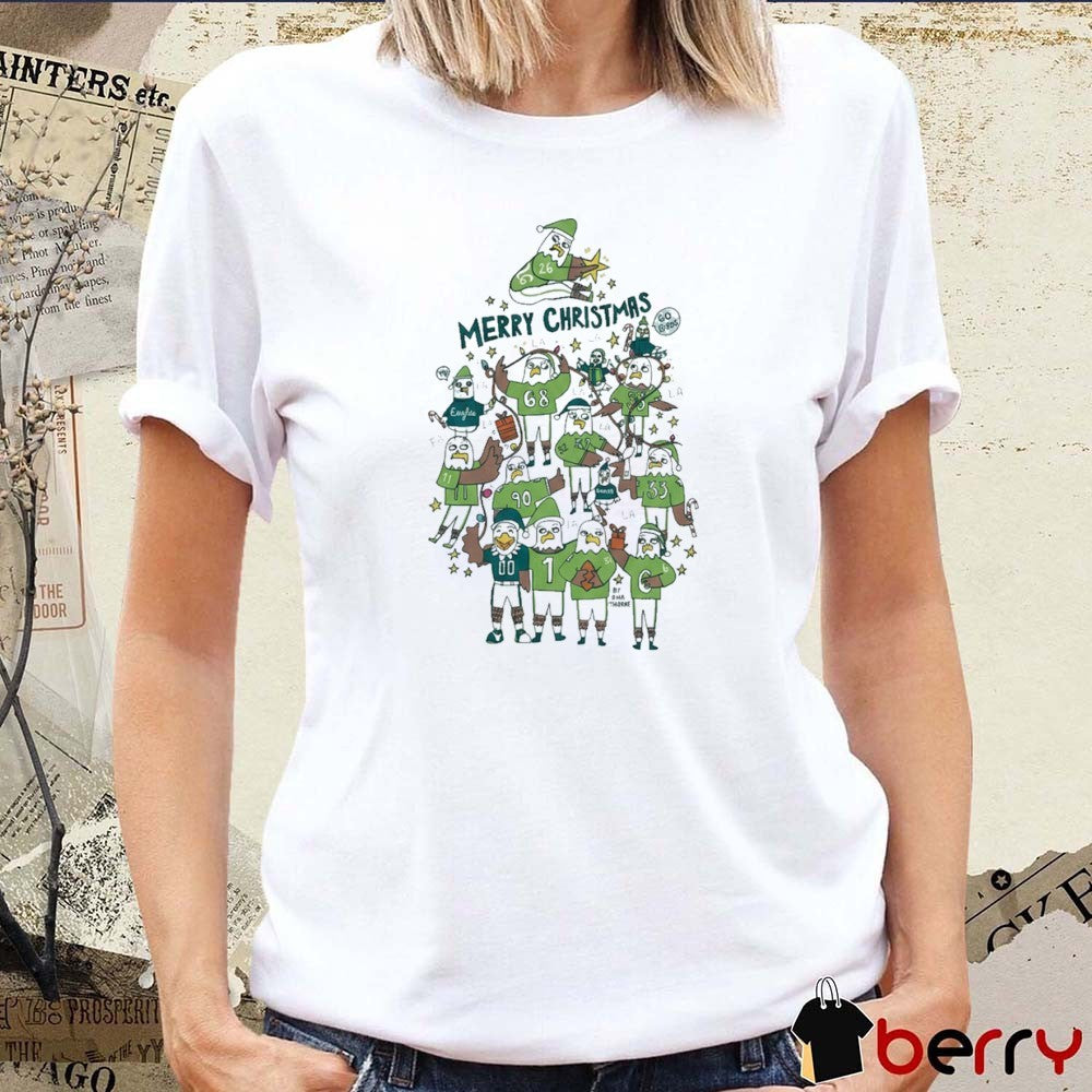 Philadelphia Eagles Merry Christmas 2025 Go Birds Cartoon Eagles t-shirt