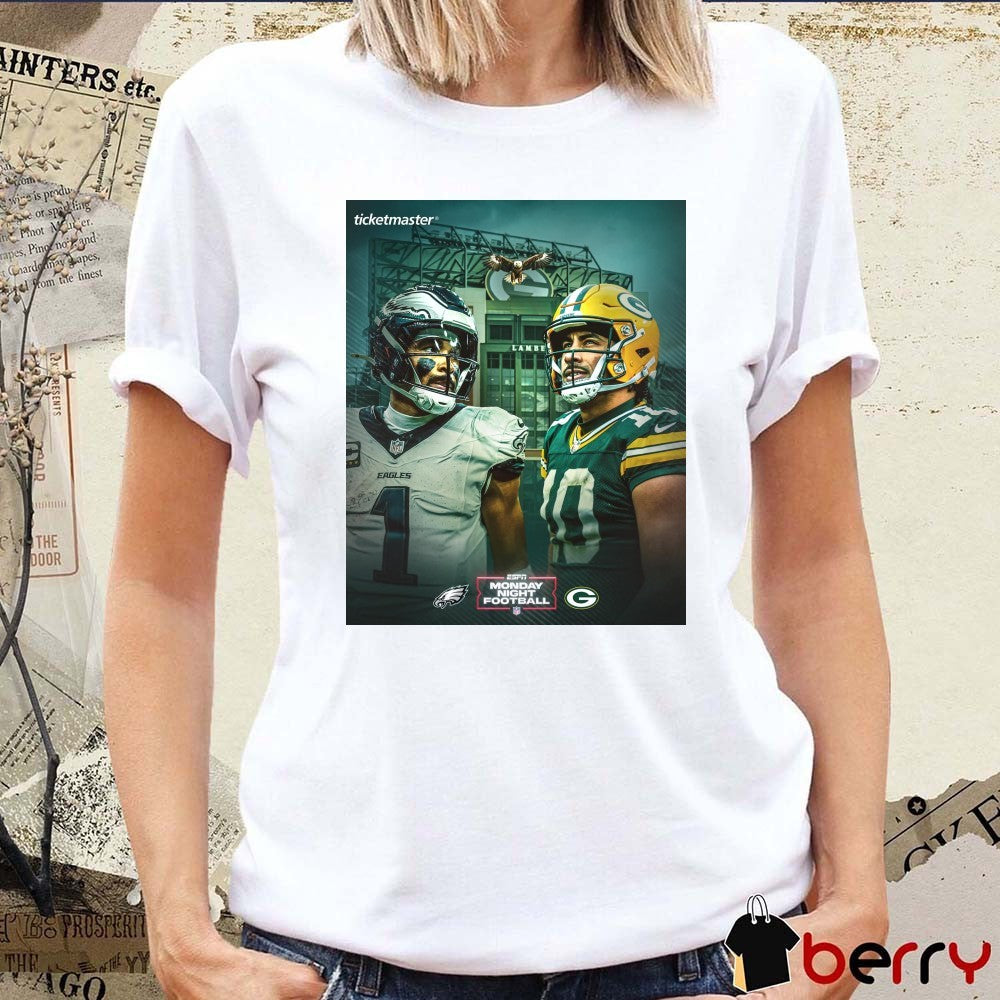 Philadelphia Eagles Vs Green Bay Packers Week 10 Monday Night Football Match 2025 Poster t-shirt