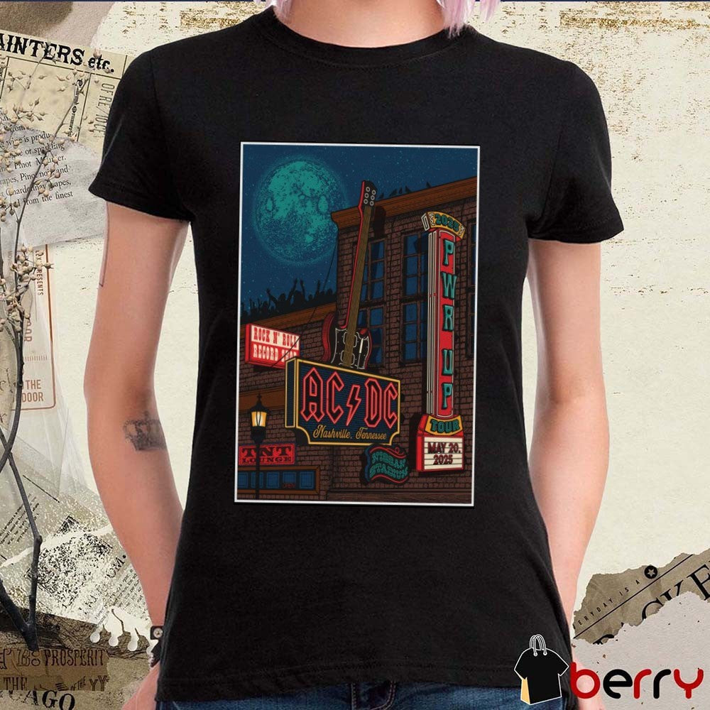 Poster AC DC At Nissan Stadium In Nashville TN On May 20 2025 Concert t-shirt