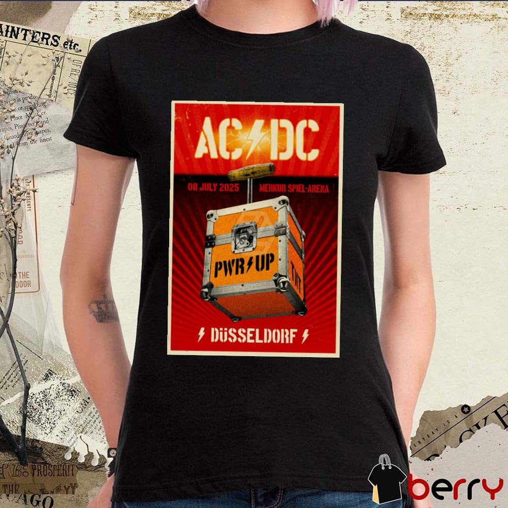 Poster AC DC July 8 2025 Merkur Spiel-Arena Düsseldorf Germany t-shirt