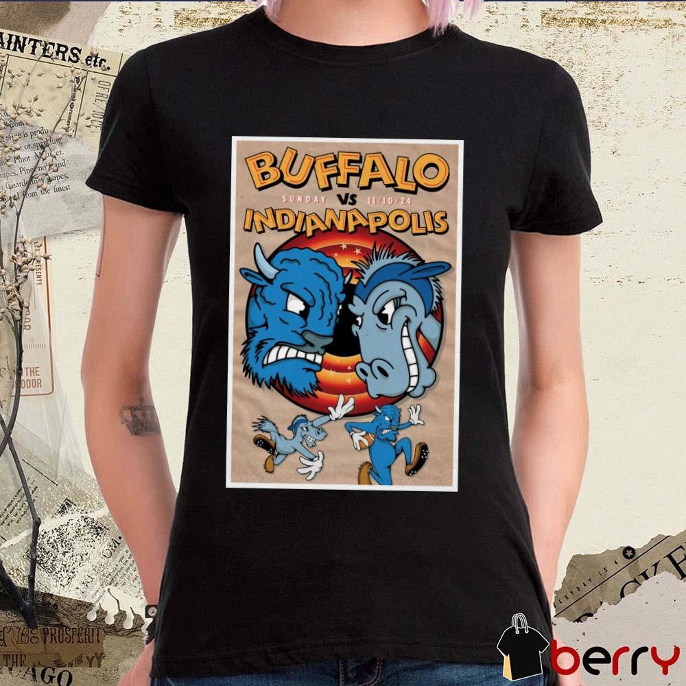 Poster Buffalo Bills vs. Indianapolis Colts Sunday 11-10-2024 Indianapolis IN t-shirt