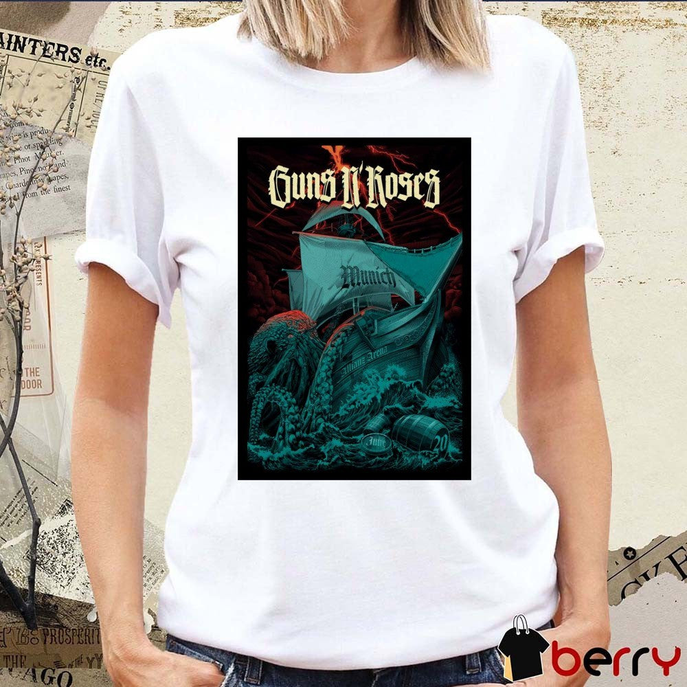 Poster Guns N’ Roses Allianz Arena In Munich DE June 20 2025 t-shirt