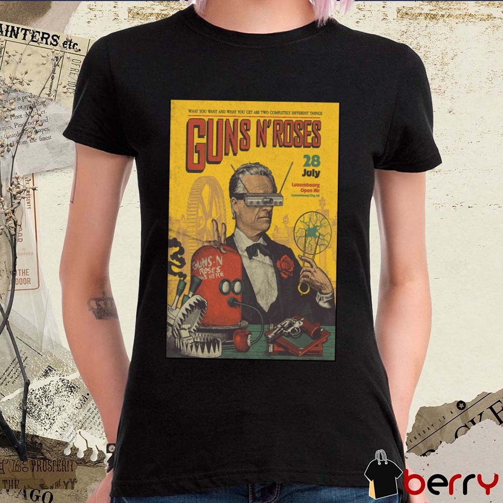 Poster Guns N’ Roses Luxembourg City LU At Luxembourg Open Air On July 28 2025 t-shirt