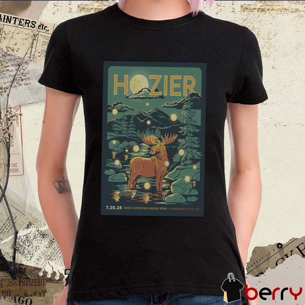 Poster Hozier Dick’s Sporting Goods Park Commerce City, CO 20 July 2025 t-shirt