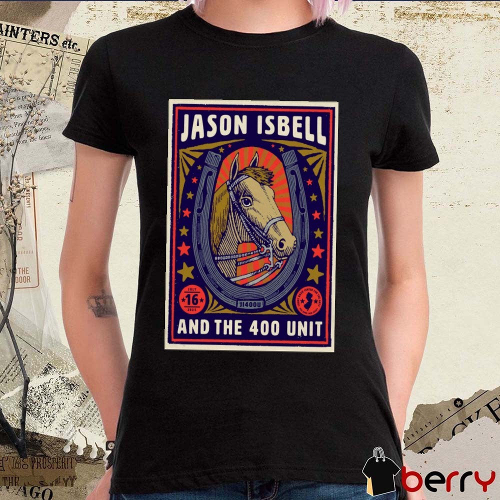 Poster Jason Isbell And The 400 Unit Red Bank Count Basie Center For The Arts NJ 7-16-2025 Tour t-shirt