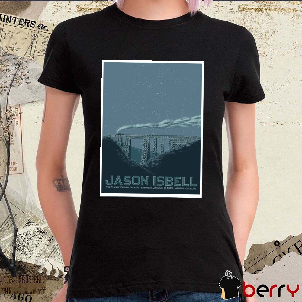 Poster Jason Isbell January 17 2026 The Classic Center Theatre In Athens GA t-shirt