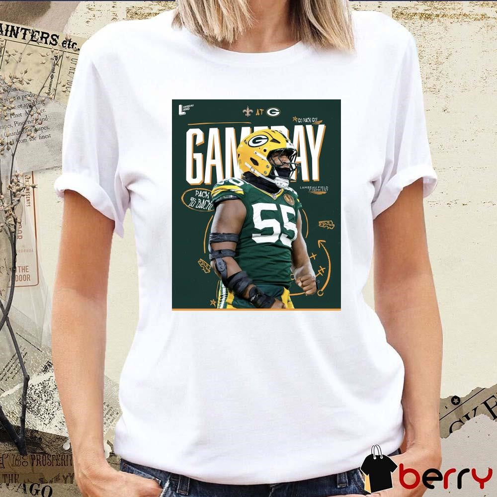 Poster Kingsley Enagbare New Orleans Saints At Green Bay Packers Gameday Pack Go Back Lambeau Field t-shirt