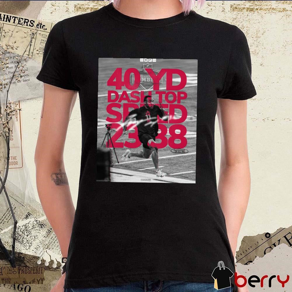 Poster Ohio State Football TreVeyon Henderson 40 Yd Dash Top Speed 23.38 Mph 2nd Fastest Of All Running Backs NFL Combine t-shirt