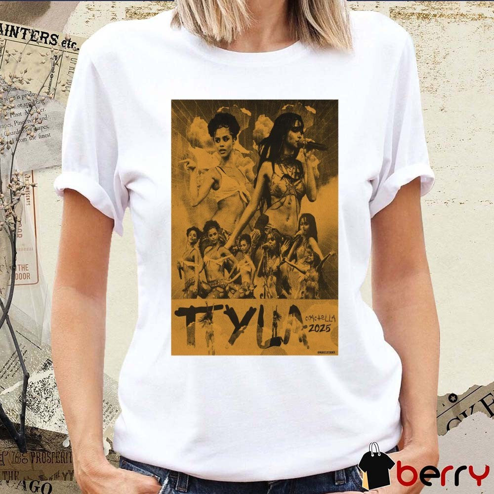 Poster Tyla Coachella 2025 Indio CA Concert t-shirt