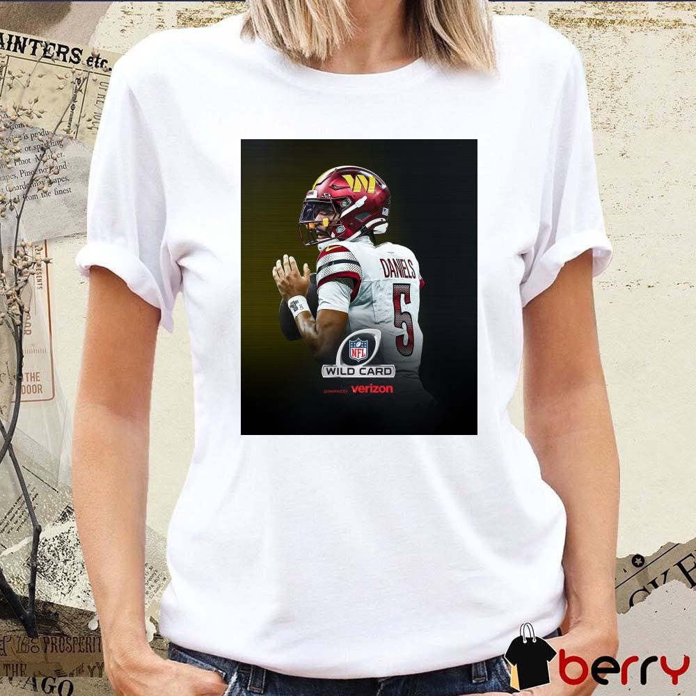 Poster Washington Commanders vs Tampa Bay Buccaneers Jayden Daniels NFL Wild Card Rookie Season Playoff t-shirt