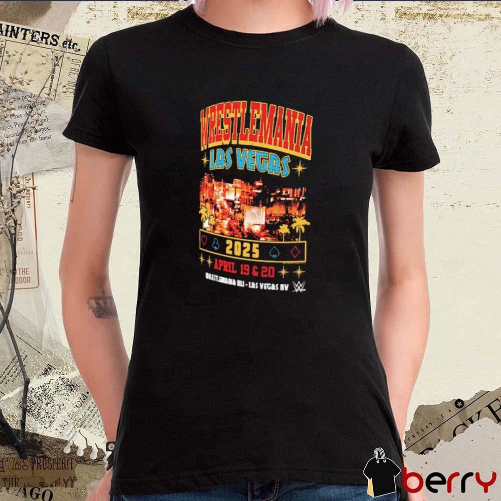 Ripple Junction Red Wrestlemania 41 Las Vegas Skyline 2025 t-shirt