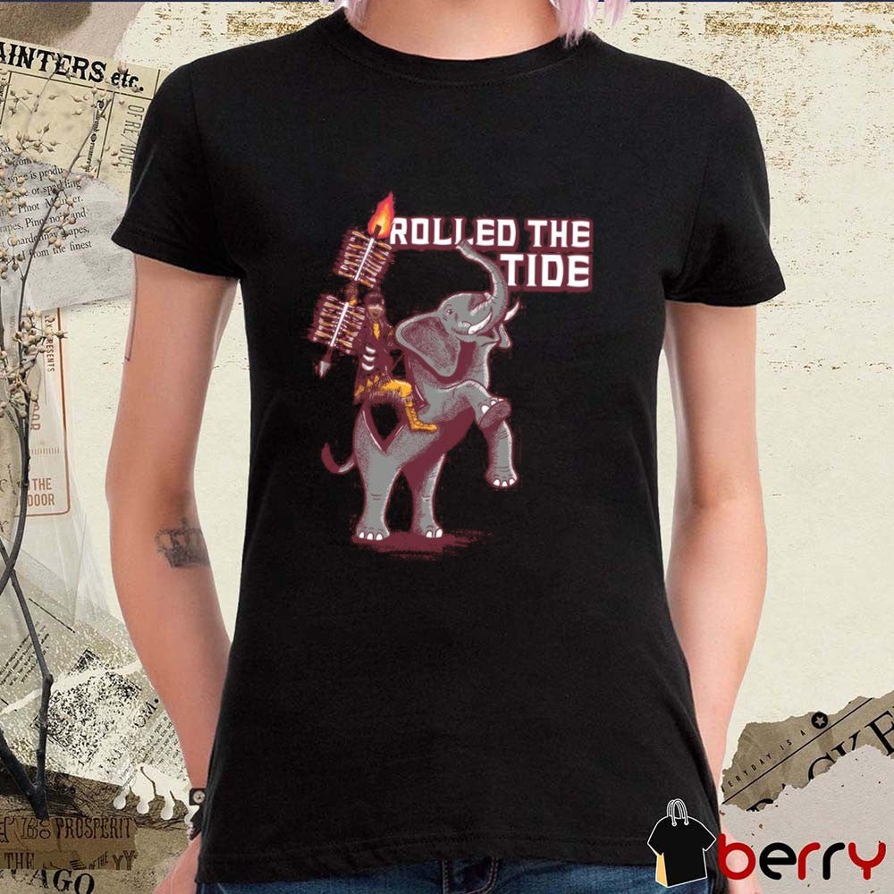 Rolled The Tide Alabama Crimson Tide NCAA Football Mascot Painting t-shirt