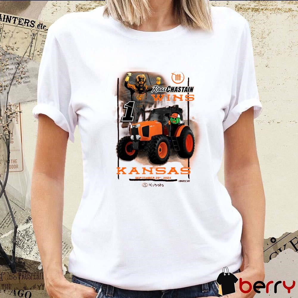 Ross Chastain Checkered Flag Sports 2024 Hollywood Casino 400 Race Winner t-shirt