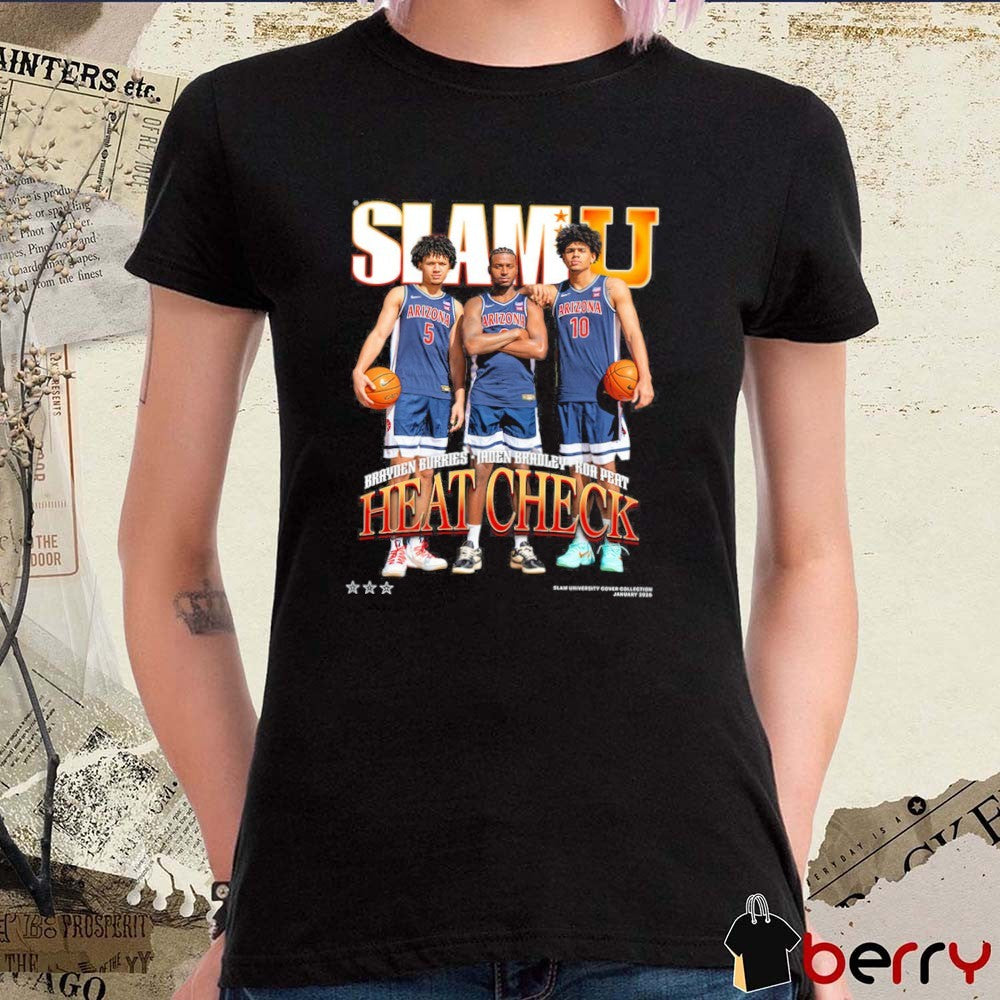 SLAM U Cover Arizona MBB Brayden Burries Jaden Bradley Koa Peat Heat Check t-shirt