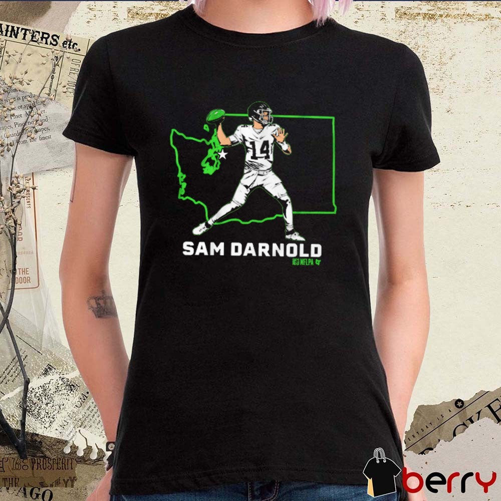 Sam Darnold State Star Seattle Seahawks NFL Football Painting 2025 t-shirt