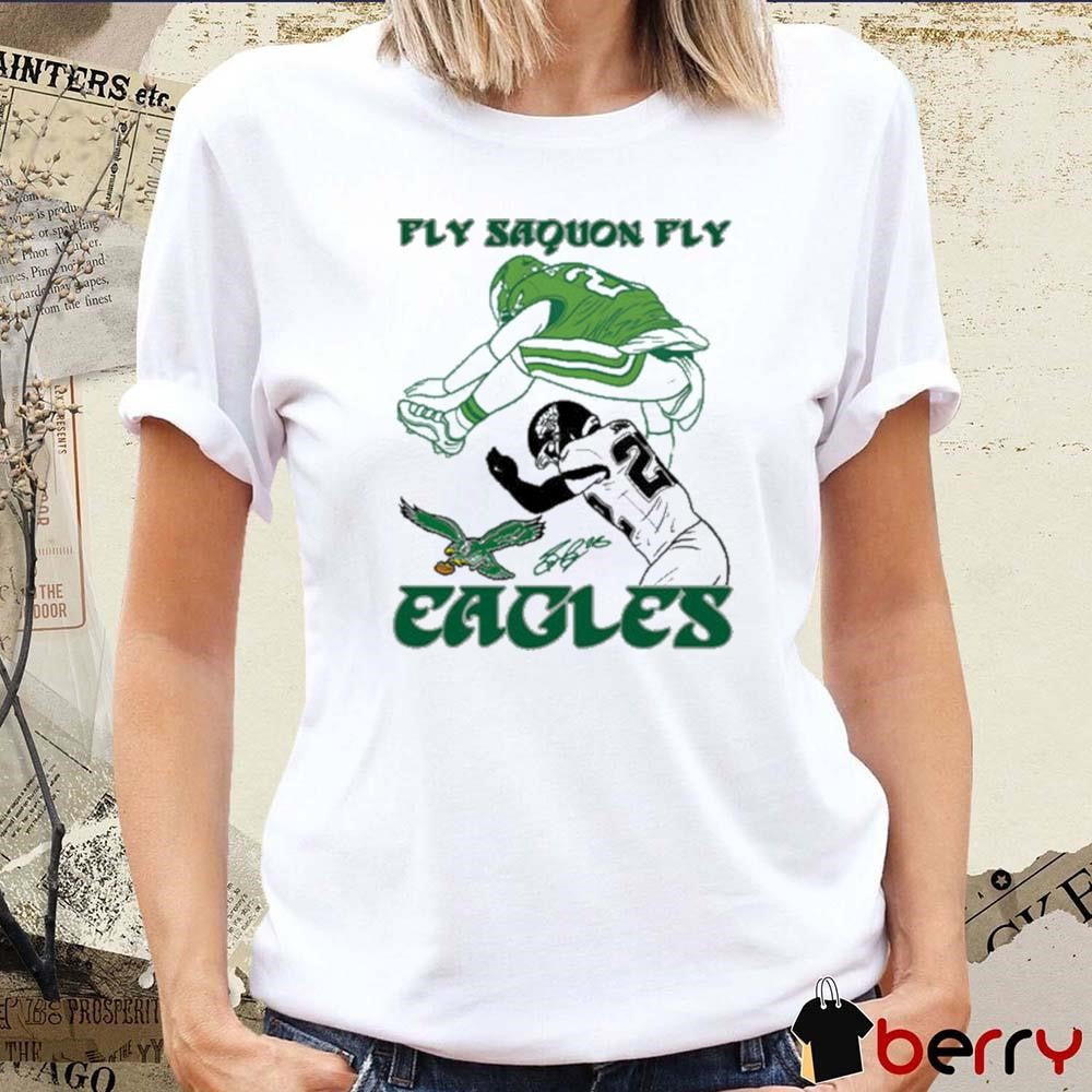 Saquon Barkley The Reverse Hurdle Jarrian Jones Fly Saquon Fly Philadelphia Eagles Signature t-shirt