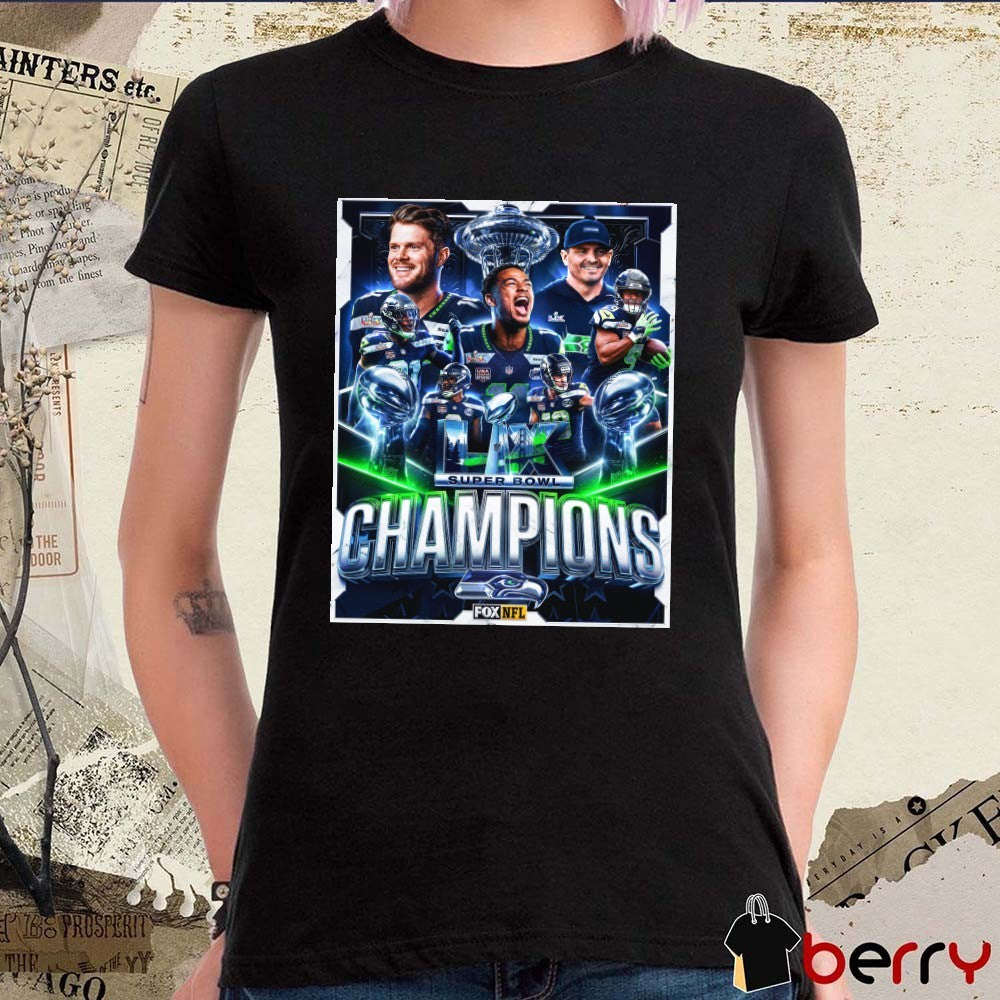 Seattle Seahawks 2025-26 Are Super Bowl Champions FOX NFL Poster t-shirt