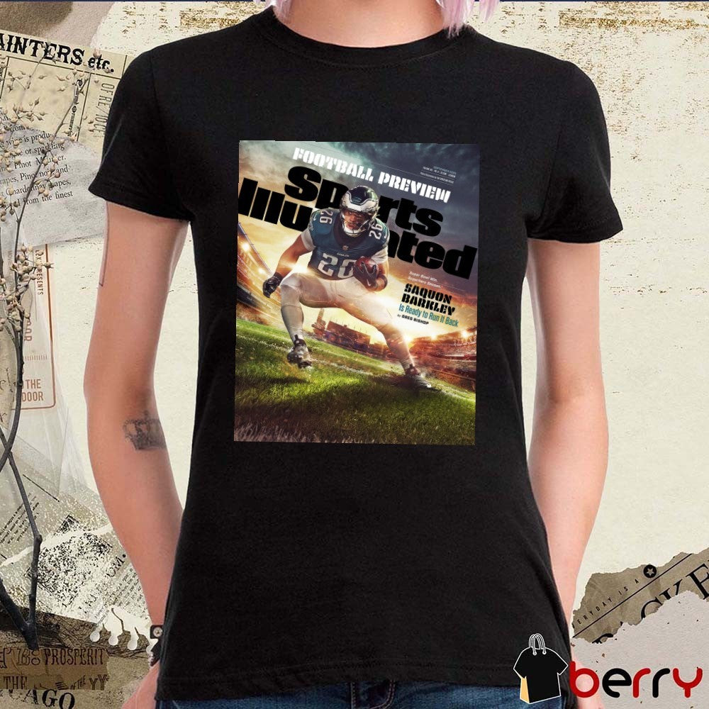 Sports Illustrated Saquon Barkley Philadelphia Eagles Football Preview Is Ready To Run It Back Poster t-shirt