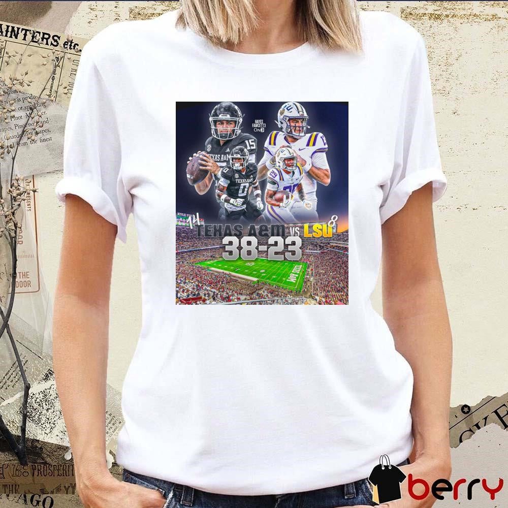 Texas A&M Aggies 38 – 23 LSU Tigers A&M takes LSU at home Poster t-shirt