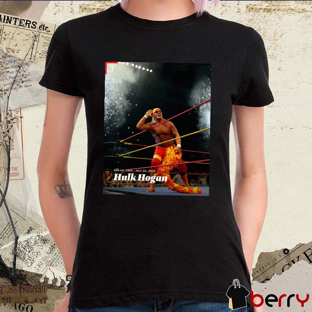 Time Hulk Hogan Died At The Age Of 71 On Thursday August 11 1953 – July 24 2025 Poster t-shirt