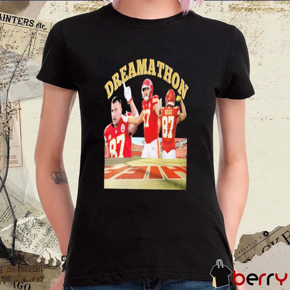 Travis Kelce #87 Kansas City Chiefs NFL Dreamathon Graphic t-shirt